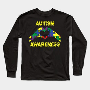 Autism Shirt Autism Awareness TShirt Love Is In Our Hands Long Sleeve T-Shirt